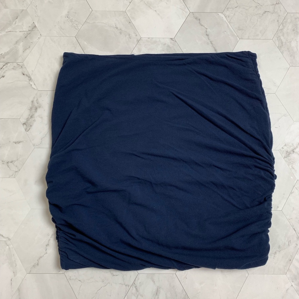 Splendid Ruched Side Mini Skirt Navy XS - Picture 4 of 8